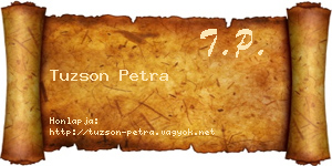 Tuzson Petra névjegykártya